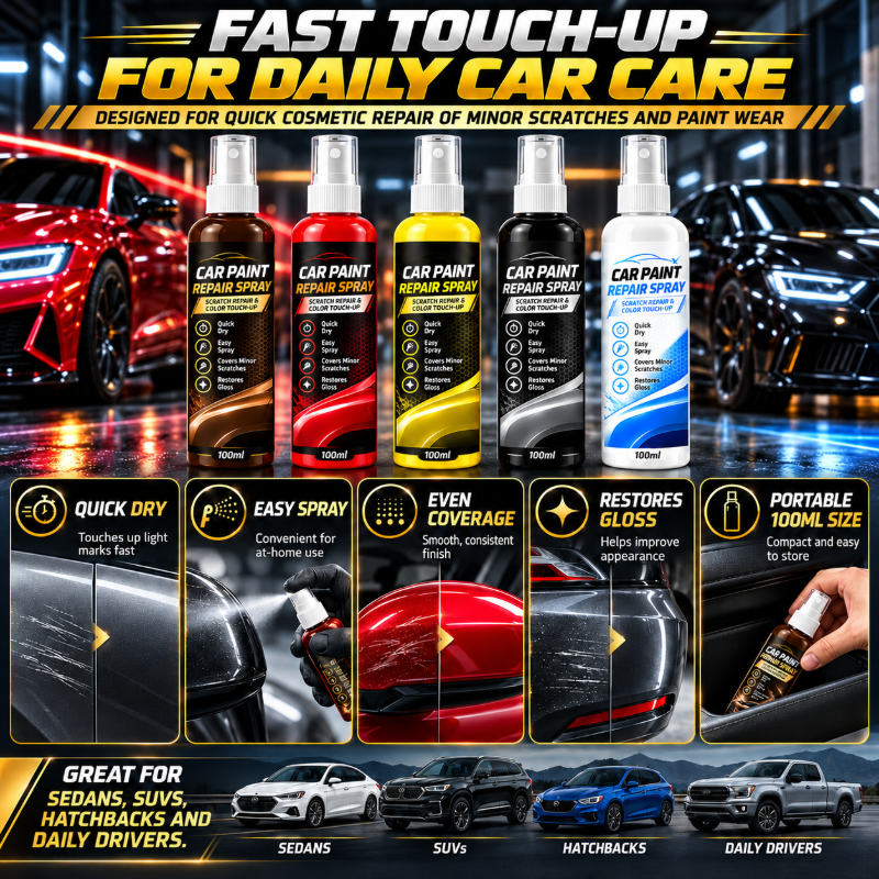 🚗✨ Car Scratch Repair Spray – For Minor Scratches & Quick Touch-Ups 🛠️