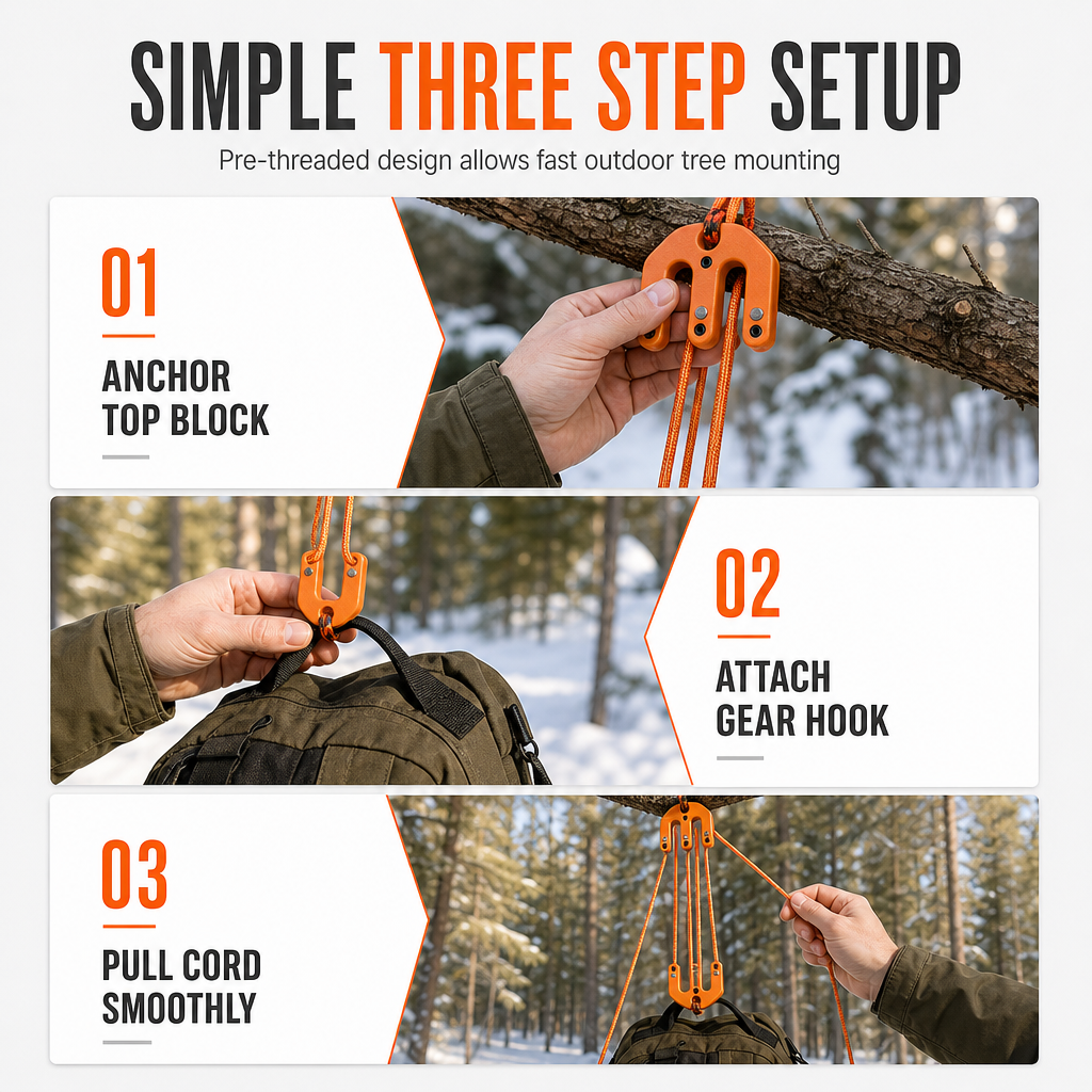 ⛓️ Hoist Block and Tackle Hunting Equipment Hoisting System